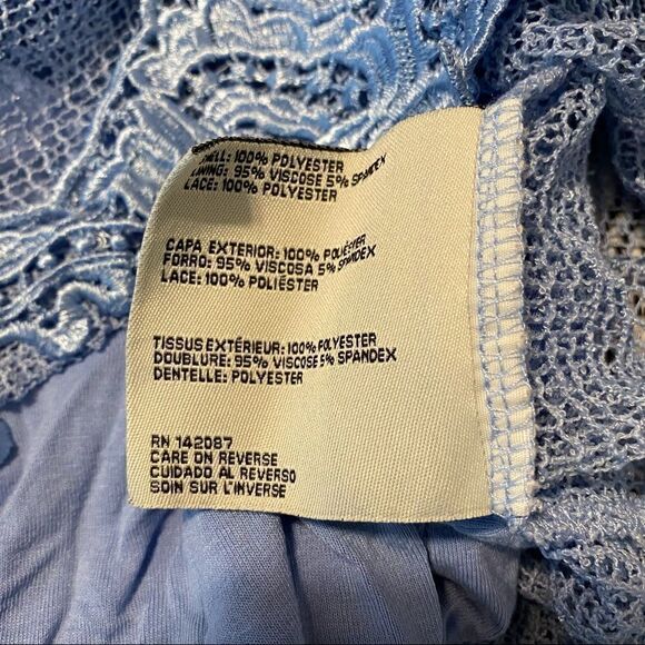 Simply Noelle Womens Blue Mini Dress Size S/M Sequins Mesh Lined Sleeveless - Picture 5 of 5